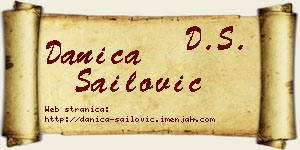 Danica Sailović vizit kartica